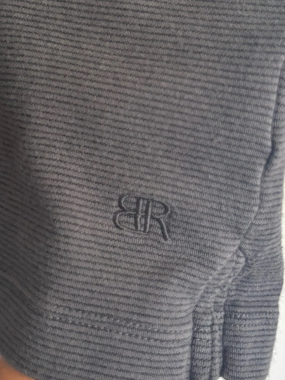 Banana Republic Short Sleeve Crewneck T-Shirt Charcoal XL Stripe Casual Tee